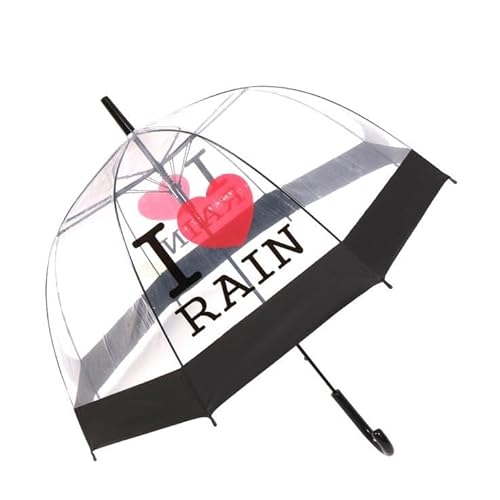 Generisch Klare Blase Regenschirm Große regensichere Schirmdach klar Regenschirme für Erwachsene Regenschirme für Regen perfekt für Hochzeiten, Graduierung - Automatisch Geöffnet (A-Klar-Liebe) von Generisch