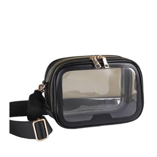 Generisch Transparente Crossbody Bag Kosmetiktasche Damen Schultertasche | Schwarz von Generisch