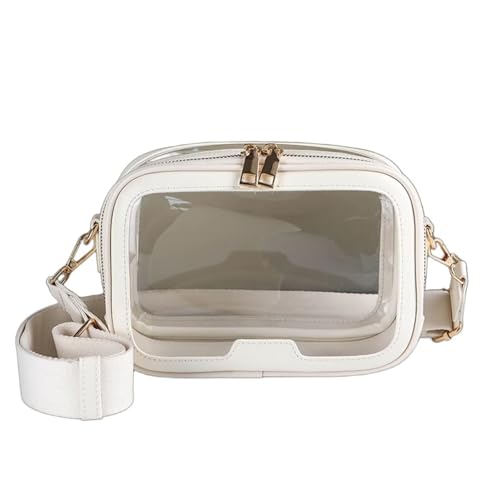 Generisch Transparente Crossbody Bag Kosmetiktasche Damen Schultertasche | Weiß von Generisch