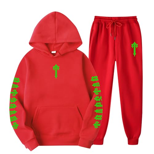 Generisch Trapstar Jogginganzug Herren Corteiz Y2K Hoodie Argentinien Trainingsanzug Hosen Mit Schrift Vorne Trepstar Jogginanzuck Herren Jogginganzüge Für Uk Drip Trousers For Women (C013,XL) von Generisch