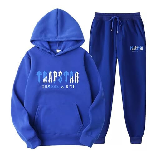 Generisch Trapstar Jogginganzug Herren Tshirt Tracksuit Trainingsanzug Central Cee Stüssy Hoodie Sportanzug Herren None Of Us Tracksuit Corteiz Trapstar T-Shirt Lang Anzug Hosen 34 30(C01,S) von Generisch