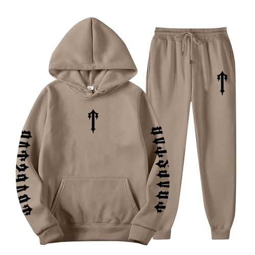 Generisch Trapstar Trainingsanzug Herren Tlow Baggy Jeans Jungs Off White Minus Two Cargo Jogging Anzüge Männer Hoodrich Anzug Nofs Tracksuit Hosen Mit Schrift Vorne Jogginganzugherren (C003,M) von Generisch