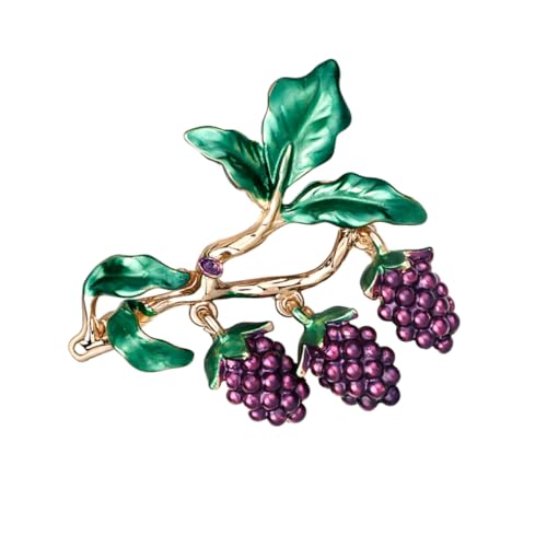Generisch Trauben Brosche für Damen Hochwertige Legierung mit Funkelnden Rhinestones für Kleider Schals und Taschen Perfektes zu Weihnachten oder Valentinstag von Generisch