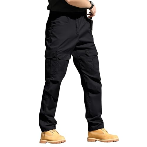 Treckinghose-Herren Leichte Outdoor Hosen Wanderhose Freizeithose Mit Seitentaschen Cargohose Arbeitshosen MäNner Ripstop Taktische Hose Sommer Mit Multi Taschen von Generisch