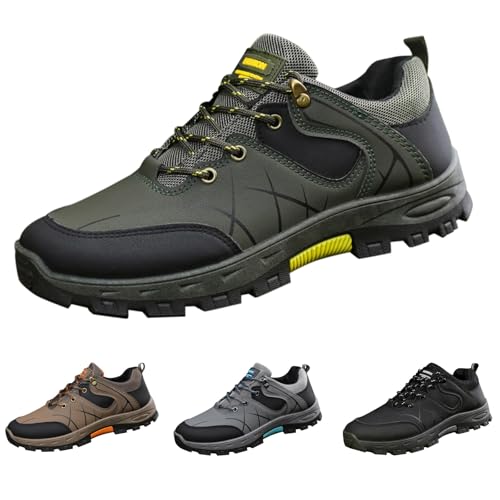 Generisch Trekking Schuhe Trekking Wanderschuhe Herren Wasserdicht Wanderschuhe Outdoor Leichte Trekkingschuhe Atmungsaktiv rutschfest Knöchel Bergschuhe Outdoor Schuhe Herren von Generisch