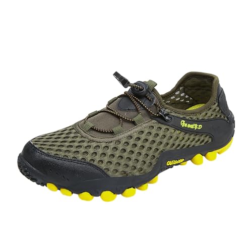 Generisch Trekkingschuhe Herren Sommer Barfußschuhe Atmungsaktiv Wasserschuhe Outdoor Turnschuhe Fitness rutschfest Sportschuhe mit Breite Traillaufschuhe Unisex Strandschuhe Leicht Surfschuhe von Generisch