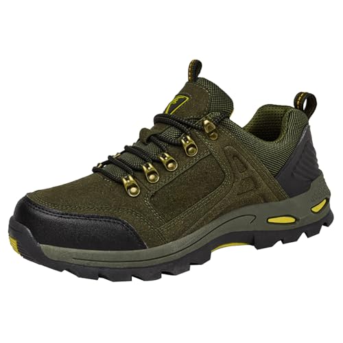 Generisch Trekkingschuhe Herren Wasserdicht, Wanderschuhe rutschfeste Sohlen Outdoorschuhe Leichtgewichts Wanderstiefel Verstellbar Trailrunning-Schuhe Freizeit Bequem Walkingschuhe für Camping von Generisch