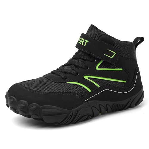 Generisch Trekkingschuhe Kinder wasserdichte mit Klettverschluss - Atmungsaktive Wanderschuhe Turnschuhe für Outdoor Jungen Mädchen Leichtes Trekking Schuhe rutschfeste von Generisch