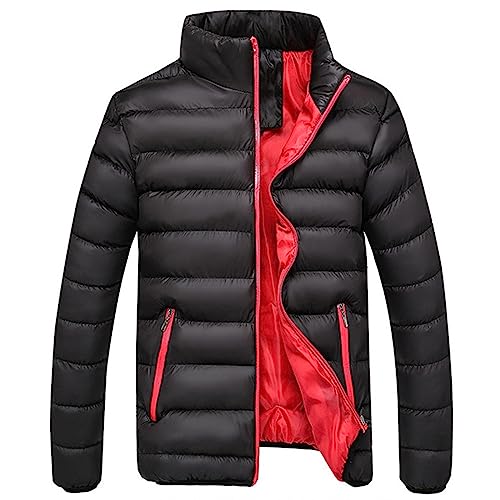 Generisch Trenchcoat Herren Winter Warmer Kapuzenmantel für Herren Regenjacke Herren Winterjacke Herren Wasserdicht üBergangsjacke Herren Herbst Schwarz von Generisch