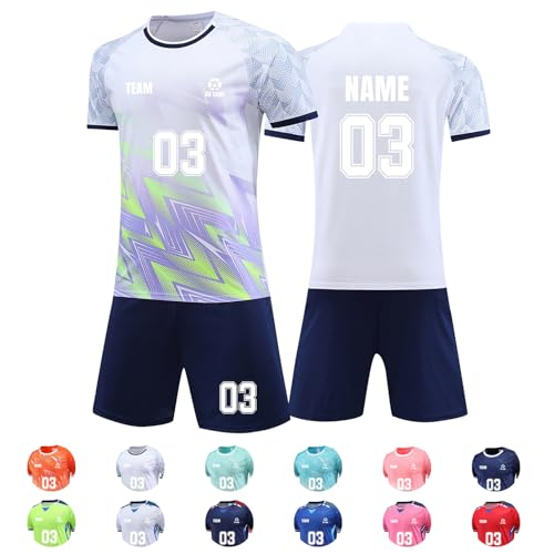 Generisch Trikot Personalisiert Kinder, Trikot mit Eigenem Namen & Nummer & Logo, Fußballtrikot Kinder, Fussball Trikots Shorts Set für Junge Herren Generisch Trikot Personalisiert Kinder, Trikot mit Eigenem Namen & Nummer & Logo, Fußballtrikot Kinder, Fussball Trikots Shorts Set für Junge Herren von Generisch