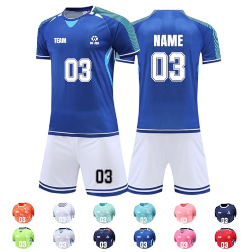 Generisch Trikot Personalisiert Kinder, Trikot mit Eigenem Namen & Nummer & Logo, Fußballtrikot Kinder, Fussball Trikots Shorts Set für Junge Herren Generisch Trikot Personalisiert Kinder, Trikot mit Eigenem Namen & Nummer & Logo, Fußballtrikot Kinder, Fussball Trikots Shorts Set für Junge Herren von Generisch