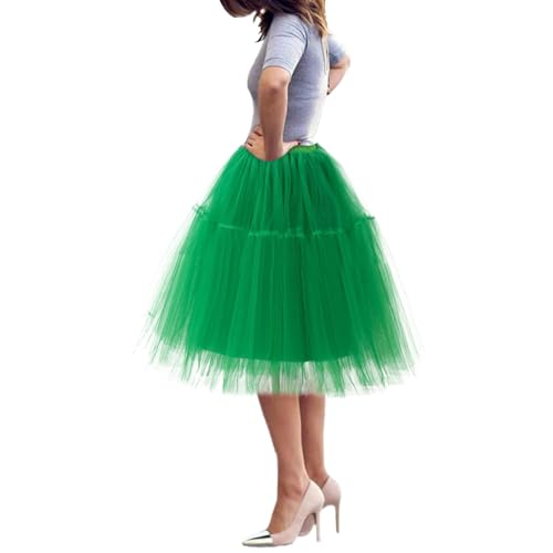 Generisch TüLlrock Damen TüTü Karneval Party Tutu Kurz 50er Rockabilly Petticoat Ballet KarnevalskostüM Damen TüLl Petticoat Tutu Fasching Cosplay Tanzkleid KostüM von Generisch