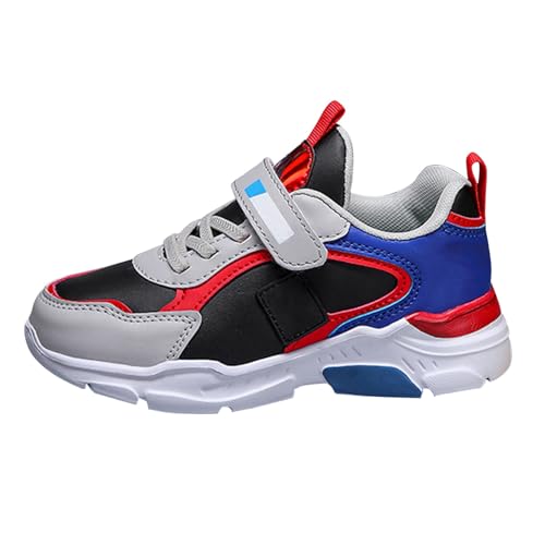 Generisch Turnschuhe Helle Sohle Junge Bequem Klettverschluss Orthopädische Sportschuhe Leicht Arch Support Cushion Turnschuhe Lässige Leder Wasserdicht Walkingschuhe Freizeitschuhe Jungen Rot 30 von Generisch