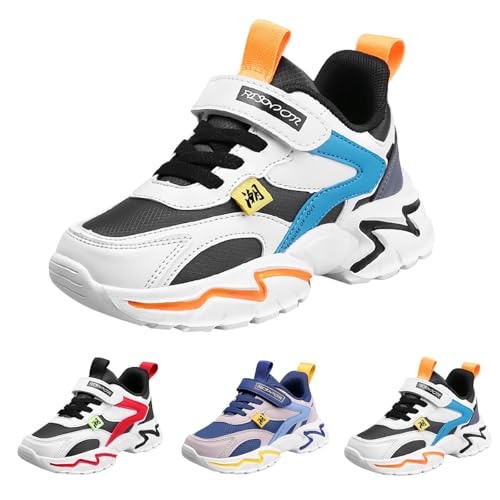 Generisch Turnschuhe Jungen, Bequem Sportschuhe Atmungsaktiv Laufschuhe Hallenschuhe Sneakers Kids rutschfest Basketballschuhe Ohne Schnürsenkel Walkingschuhe Running Walking Schuhe von Generisch