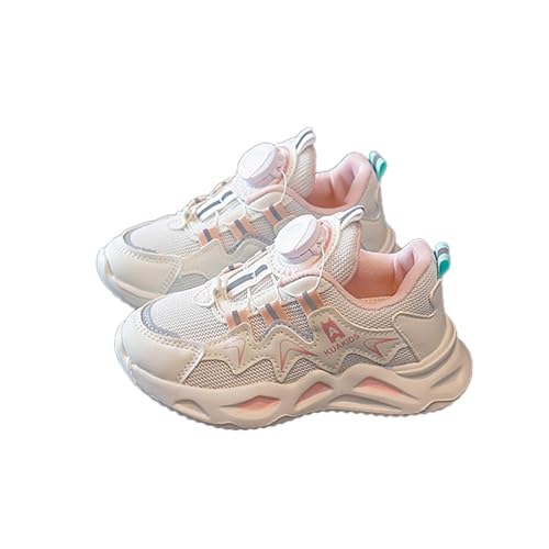 Generisch Turnschuhe Jungen mit Drehknopfe Mode Sneakers Kinder Dicker Boden Hallenschuhe Mid Patchwork Kinderschuhe Atmungsaktiv Bequeme Sportschuhe Outdoor Freizeit Kinderschuhe von Generisch