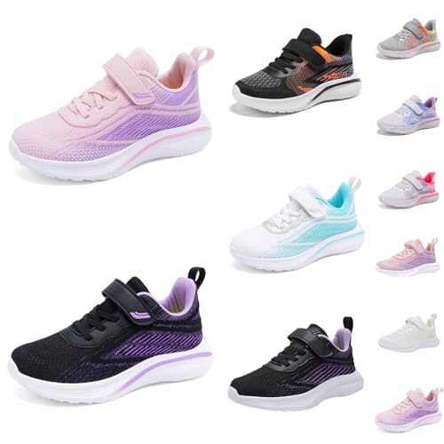 Generisch Turnschuhe Kinder Mesh Klettverschluss Hallenschuhe Sportschuhe Mädchen Jungen Kinderschuhe Leicht Ganzjahres Atmungsaktiv Laufschuhe Sneaker Schuhe Walkingschuhe Z07- Gelb 31.5 von Generisch