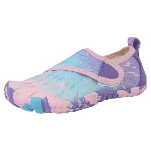Generisch Turnschuhe Mädchen Jungen- Bequeme Strandwatschuhe mit weicher Sohle für Kinder, Outdoor-Purpose-Fitness-Schwimmschuhe (Purple, 33.5 Big Kids) von Generisch