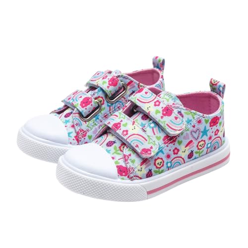 Generisch Turnschuhe Mädchen Low Top Trendy Sneakers mit Dekorativer Schnalle Unterstützende Passform für Alltagsspiel Frühling Herbst Freizeitschuhe von Generisch