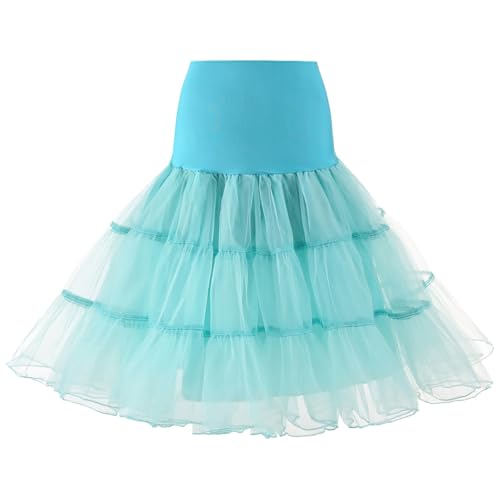 Generisch Tutu Tüllrock Petticoat Unterrock Rock 50er Vintage Ballet Blase Tanzrock Tanzkleid Ballkleid Kurz Retro Tutu Damen Rot TüLlrock Damen Tutu Rock 50Er von Generisch
