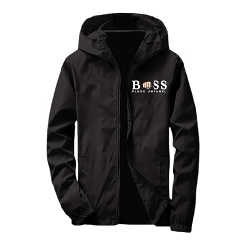 Generisch Übergangsjacke Herren Jacket Langarm Leichte Sportjacke mit Reiwßverschluss Atmungsaktiv Funktionsjacke Outdoorjacke mit Taschen Männer Bomberjacke Leichte Arbeitsjacke Windjacke von Generisch