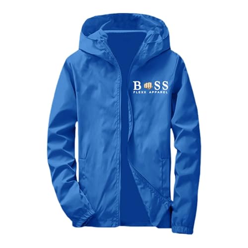 Generisch Übergangsjacke Herren Jacket Langarm Leichte Sportjacke mit Reiwßverschluss Atmungsaktiv Funktionsjacke Outdoorjacke mit Taschen Männer Bomberjacke Leichte Arbeitsjacke Windjacke von Generisch