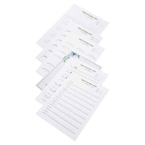 Generisch Übungsbuch zur Wimpernverlängerung Wimpern-Lehrmittel Kit-Basis wimpernverlängerung zubehör wimpernverlängerung set Wimpern-Mapping-Diagramm Wimpern-Übungsset Papier Weiß von Generisch