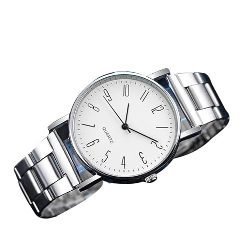 Generisch Uhr für Herren Edelstahlarmband Minimalistische Edelstahl-Quarz-Herrenuhr, perfekt für Männer Armbanduhr Blutdruck Uhren Schmuck (A, 30x2cm) von Generisch