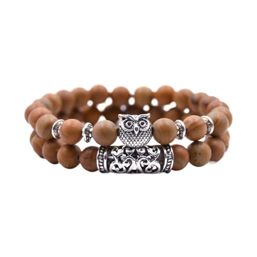 Generisch Uhren Mit Lederarmband Herren Naturstein-Armband, Naturstein-Perlenarmband, Vulkangestein, roter Stift E, vielseitiges Paar-Armband Organizer Für Schmuckkästchen, Einheitsgröße, Acryl, Kein von Generisch