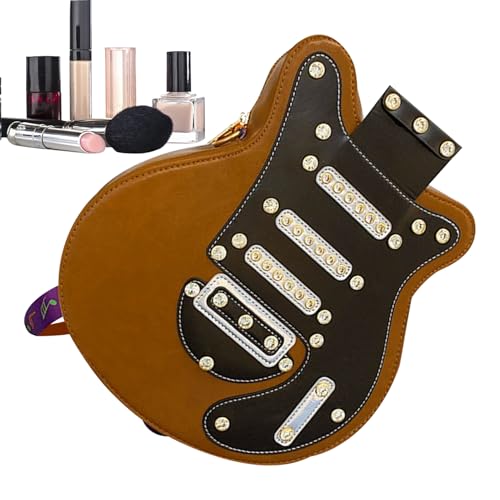 Generisch Umhängetasche, Gitarren-Design Handtasche & Reiserucksack, Große Umhängetasche Mit Reißverschluss Vielseitige Handtasche Für Frauen Mädchen Handy Notizbücher Täglicher Einsatz von Generisch