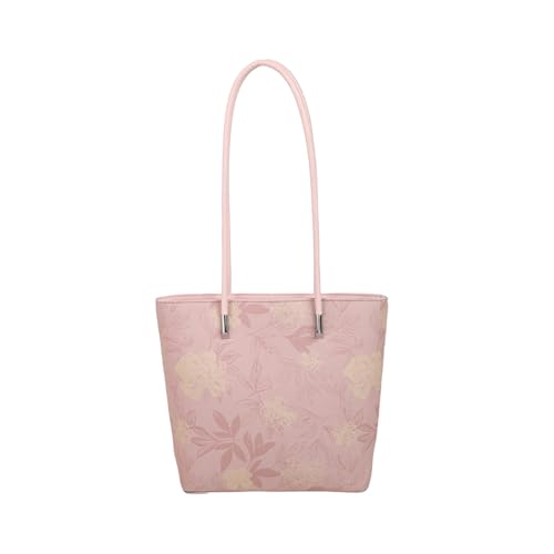 Generisch Umhängetasche Rosa Schultertaschen Tragbare Shopper Tasche Stylische Umhängetaschen Multifunktionale Tote Bag Leichte Freizeittasche für Outdoor Camping Ausflug Schule Ausgehen Einkaufen von Generisch