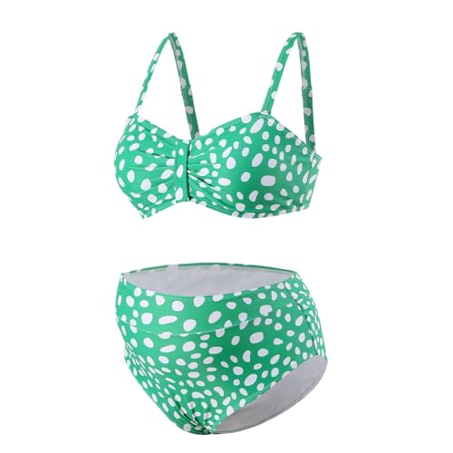Generisch Umstandsbikini, Bademode Für Schwangere Bikini Set Oberteil&Bikinihose Große GrößenUmstandskleid Sommer Strand Kleidung Umstandsbademode Elegant Fotoshooting Umstandsbikini von Generisch