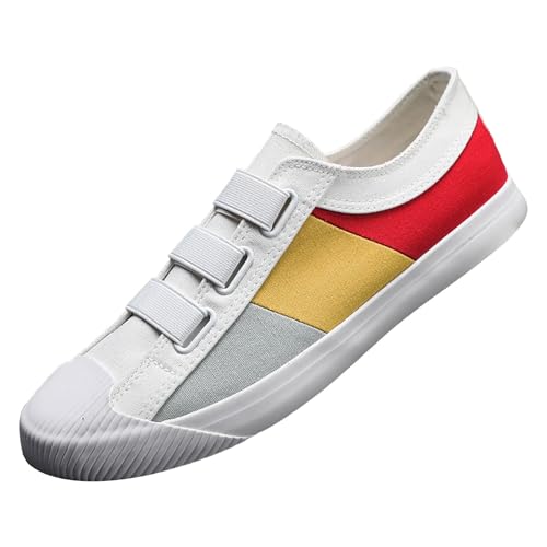 Generisch Unisex Canvas Sneakers Herren Damen Schuhe Low-Top-Leinenschuh Espadrilles Mokassins Atmungsaktiv Flache Slipper Slip on Loafer Weich Comfort Klassische Schuhe von Generisch