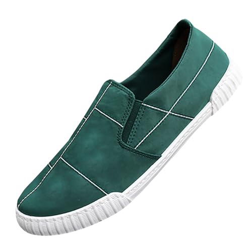 Generisch Unisex Canvas Sneakers Herren Damen Schuhe Low-Top-Leinenschuh Espadrilles Mokassins Atmungsaktiv Flache Slipper Slip on Loafer Weich Comfort Klassische Schuhe von Generisch