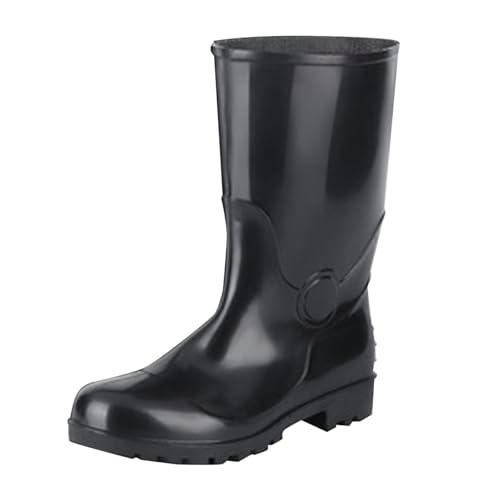 Generisch Unisex-Erwachsene Gummistiefe，Hohe Rutschfest Hohe，Wasserdicht Outdoor Regenschuhe，Breite Waden Schlupfstiefel，Bequem Atmungsaktiv Gartenstiefel，Geeignet Regentag Rutschiger Boden von Generisch