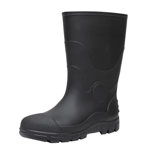 Generisch Unisex-Erwachsene Gummistiefe，Hohe Rutschfest Hohe，Wasserdicht Outdoor Regenschuhe，Breite Waden Schlupfstiefel，Bequem Atmungsaktiv Gartenstiefel，Geeignet Regentag Rutschiger Boden von Generisch