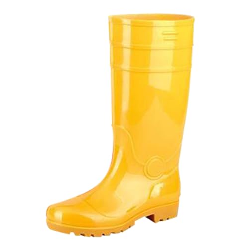 Generisch Unisex Hohe Gummistiefe，Robuste VerschleißFest Sicherheitsstiefel，Schuheinlagen Weich Regenstiefel，Wasserdicht Rutschfest Work Shoes，Bequem Atmungsaktiv Mode Arbeitsstiefel von Generisch