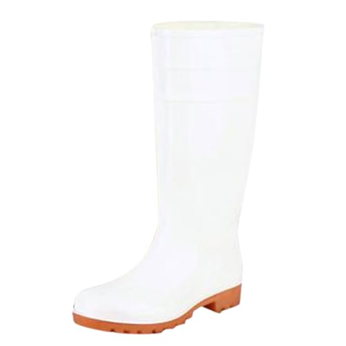 Generisch Unisex Hohe Gummistiefe，Robuste VerschleißFest Sicherheitsstiefel，Schuheinlagen Weich Regenstiefel，Wasserdicht Rutschfest Work Shoes，Bequem Atmungsaktiv Mode Arbeitsstiefel von Generisch