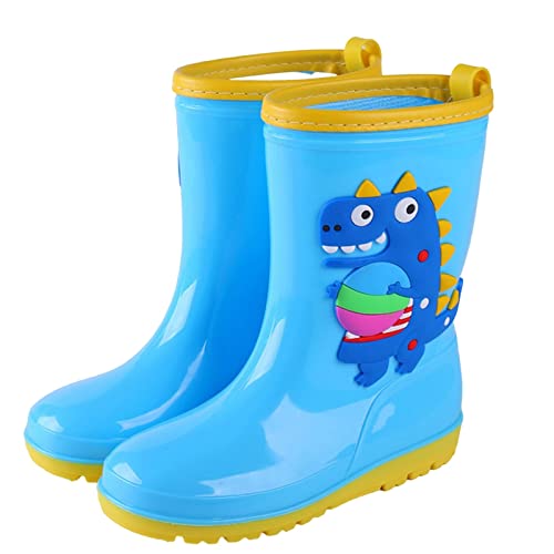 Generisch Unisex Kinder Gummistiefel Mädchen Anti-Rutsch Anti-Rutsch Halbhoch Verstellbare Wasserdicht Regenschuhe Bequem Anti-Rutsch Wasserschuhe Für Stadt Land Stiefel von Generisch