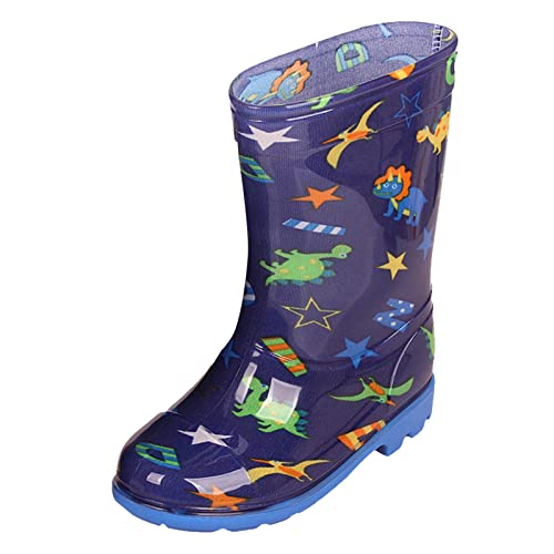 Generisch Unisex Kinder Gummistiefel Mädchen Anti-Rutsch Regenschuhe Wasserdicht Wasserschuhe Bequeme Boots Anti-Rutsch Wasserschuhe Cartoon Halbhoch Jungen und Mädchen Kinderstiefel von Generisch