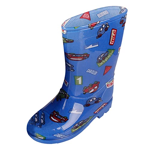 Generisch Unisex Kinder Gummistiefel Mädchen Anti-Rutsch Regenschuhe Wasserdicht Wasserschuhe Bequeme Boots Anti-Rutsch Wasserschuhe Cartoon Halbhoch Jungen und Mädchen Kinderstiefel von Generisch