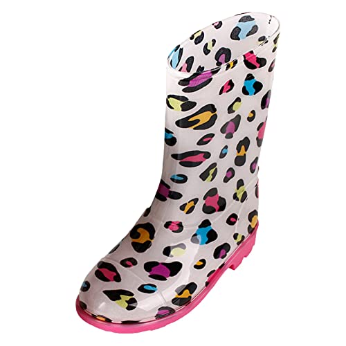Generisch Unisex Kinder Gummistiefel Mädchen Anti-Rutsch Regenschuhe Wasserdicht Wasserschuhe Bequeme Boots Anti-Rutsch Wasserschuhe Cartoon Halbhoch Jungen und Mädchen Kinderstiefel von Generisch
