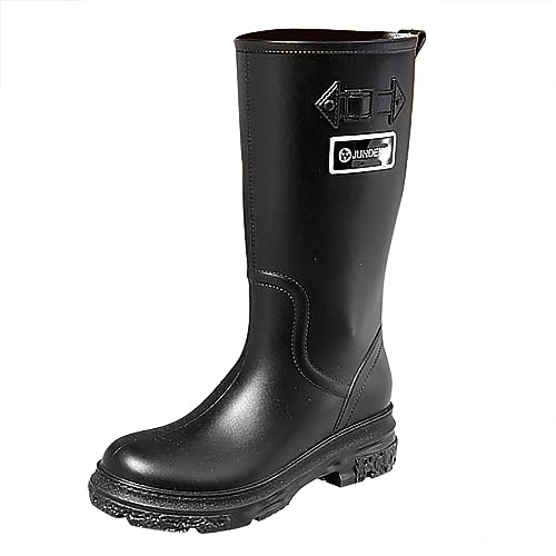 Generisch Unisex Kinder Gummistiefel Mädchen Bequem Wasserschuhe Regenzeit Regenschuhe Cartoon Wasserschuhe Wasserdicht Halbhoch Verstellbare Boots Jungen und Mädchen Kinderstiefel von Generisch