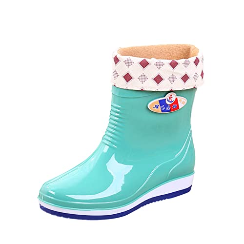Generisch Unisex Kinder Gummistiefel Mädchen Verstellbare Regenschuhe Bequem Halbhoch Anti-Rutsch Wasserschuhe Bequeme Wasserschuhe Regenzeit Halbhoch Jungen und Mädchen Kinderstiefel von Generisch