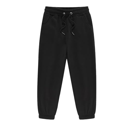 Generisch Unisex Kinder Hose - Freizeithose Einfarbig Fleecehose Arbeitshose Cargo Große Größe Lose Hose Wanderhose Trekkinghose Bequem Warme Sweathose 1-13 Jahre Alt von Generisch