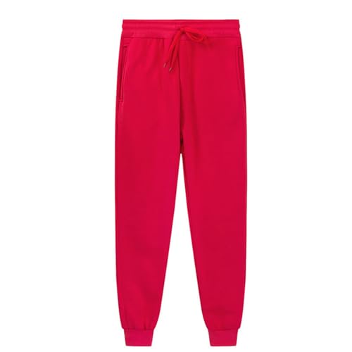 Generisch Unisex Kinder Jogginghose - Freizeithose Mit Gummizug Arbeitshose Cargo Große Größe Lose Hose Straight Denimhose Kordelzug, lockere Passform für Jungen Mädchen (Red, 3-4 Years) von Generisch