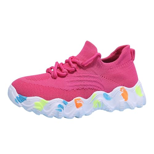 Generisch Unisex-Kinder Turnschuhe Mädchen Sportschuhe Outdoor Laufschuhe Mode Freizeitschuhe Sneaker rutschfest Hallenschuhe Atmungsaktiv Mesh Sneaker Basketballschuhe Walkingschuhe Freizeitschuhe von Generisch