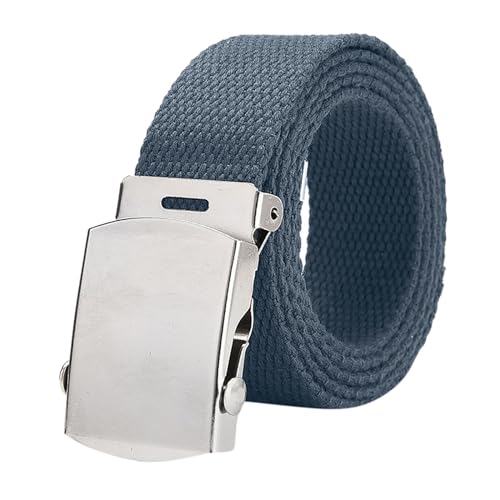 Generisch Unisex Stoffgürtel 120cm Lang 4cm Breit Herren und Damen Gürtel Stufenlos Verstellbarer Canvas Belt mit Metallschnalle. von Generisch