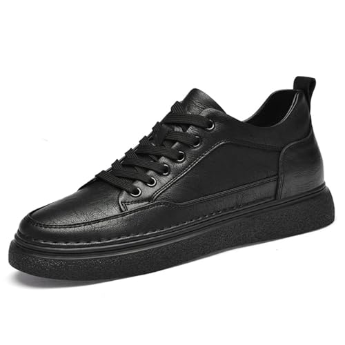Generisch Unsichtbare Schuhe für Herren 6 cm hohe Schnürschuhe aus Leder mit erhöhtem Absatz rutschfeste Business-Wanderschuhe von Generisch