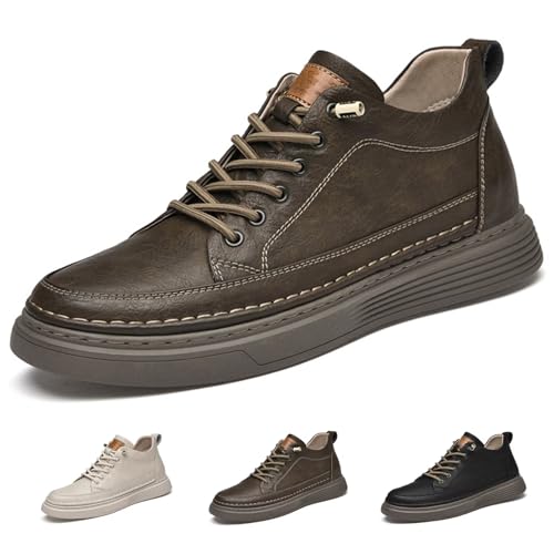 Generisch Unsichtbare höhenverstärkende Schuhe für Herren - 6 cm größer lässige Sneaker Herrenschuhe unsichtbare Erhöhung Leder Business-Schuhe Schnürschuhe Leder zum Fahren Generisch Unsichtbare höhenverstärkende Schuhe für Herren - 6 cm größer lässige Sneaker Herrenschuhe unsichtbare Erhöhung Leder Business-Schuhe Schnürschuhe Leder zum Fahren von Generisch