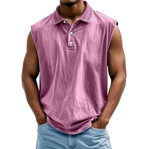 Generisch Unterhemd Für Hemden,Tshirt Herren Ohne Ärmel,Herren Tank Top 2025 V Ausschnitt Muskelshirt Knopfleiste Sportshirt Ärmellos Bequem Atmungsaktiv Gym Funktionsshirt Strand Casual,Rosa,L Generisch Unterhemd Für Hemden,Tshirt Herren Ohne Ärmel,Herren Tank Top 2025 V Ausschnitt Muskelshirt Knopfleiste Sportshirt Ärmellos Bequem Atmungsaktiv Gym Funktionsshirt Strand Casual,Rosa,L von Generisch